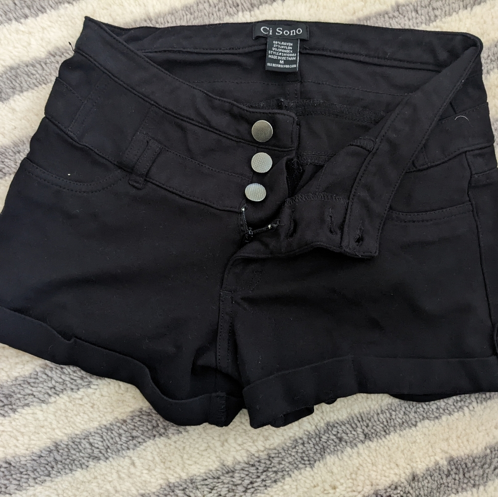Ci Sono Black Shorts M